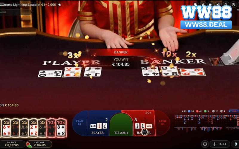 Nắm rõ luật chơi Baccarat livestream WW88 sẽ giúp game thủ dễ dàng thắng cược